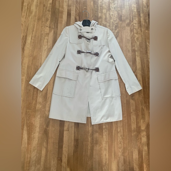 Michaels Cream Duffle Coat with Brown Accents - Picture 10 of 12